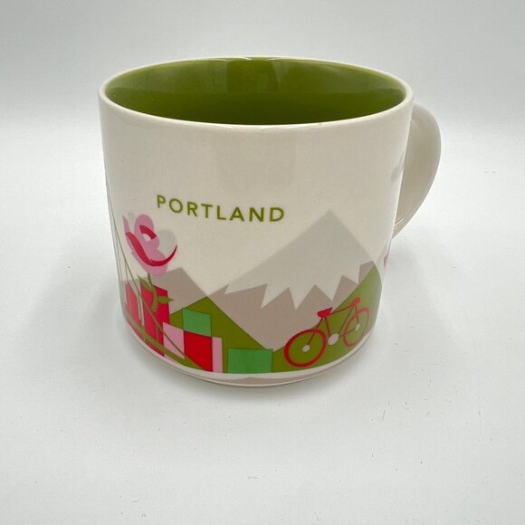 Starbucks 2013 You Are Here Collector's Series Mug Portland OR Mug Bridges Roses - Picture 1 of 9